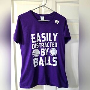 Purple Novelty Graphic Tee Size Medium